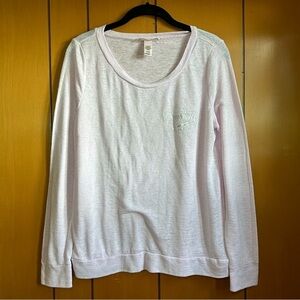 Victoria’s Secret Light Pink & Silver “Bombshell” Long Sleeve PJ Top Size Small